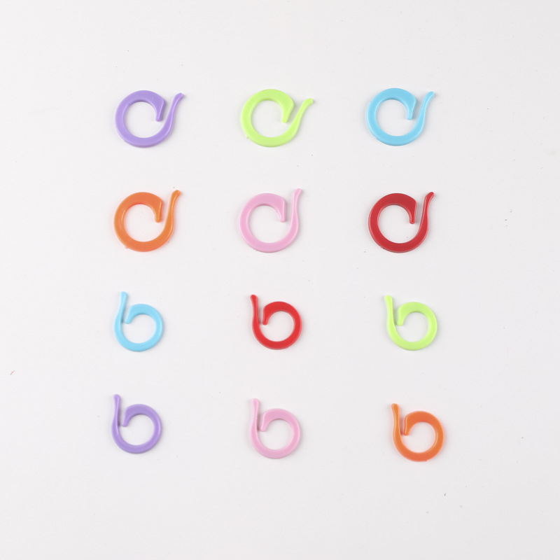 Colorful large open counter counting ring, sweater knitting mark buckle counting ring, comma circle counting buckle pic 5