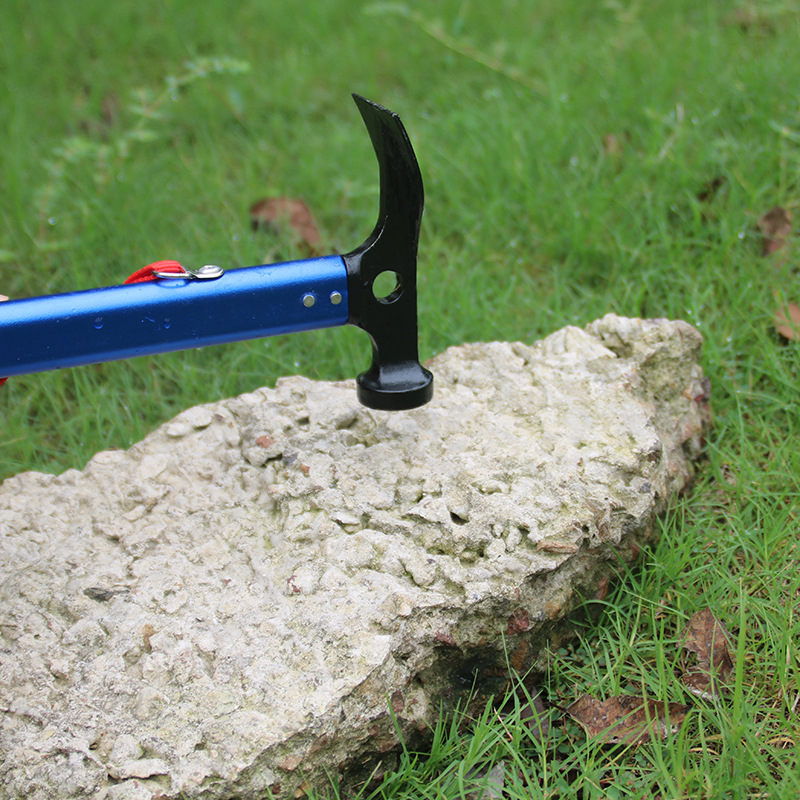 Outdoor hammer, aluminum alloy handle hammer, canopy nail remover, camping tent ground hammer, multi-functional mountain climbing and camping hammer pic 4