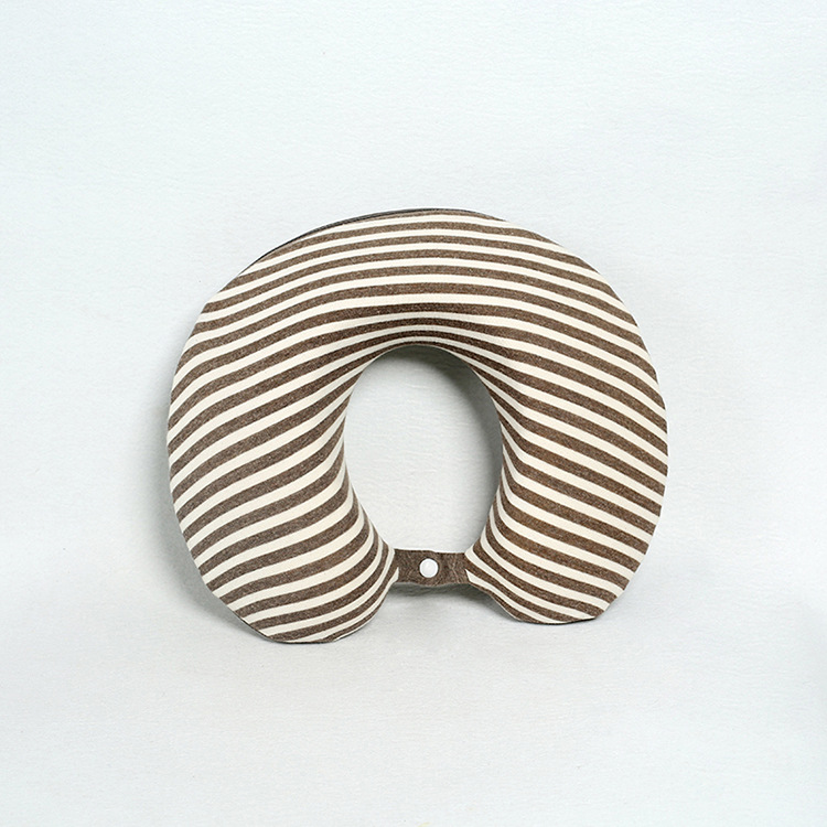 Wholesale of striped buckle U-shaped pillows, memory foam nap pillows, slow rebound sleep pillows, cervical spine protection U-shaped travel pillows pic 5