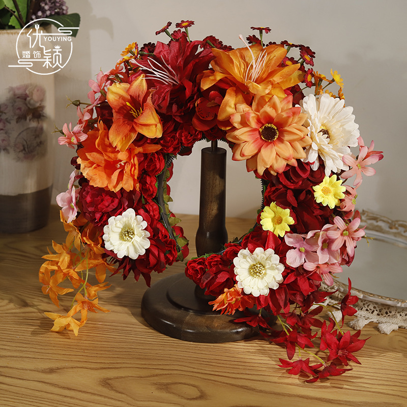 福建泉州浔埔女簪花头饰民族风花围高颜值爆款仿真花泉州簪花新款详情41