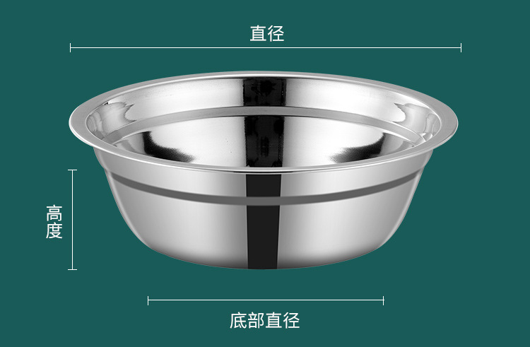 加厚不锈钢汤盆圆盘酒店家用洗菜盆多用汤盆食堂饭店菜蝶地摊货源详情12
