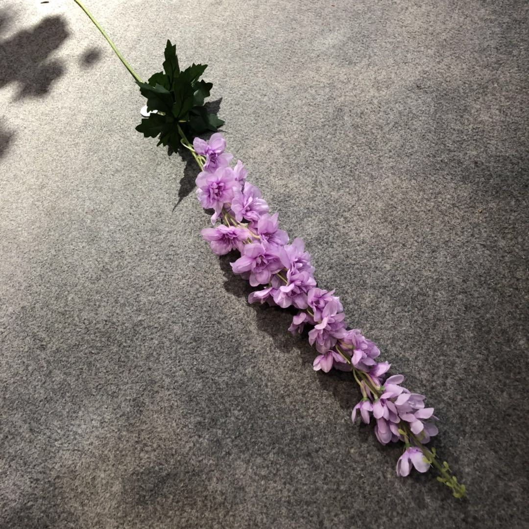 Long-branch delphinium, artificial hyacinth, artificial silk flower, single tall and long-branch wedding flowers for landscape direct sales pic 5