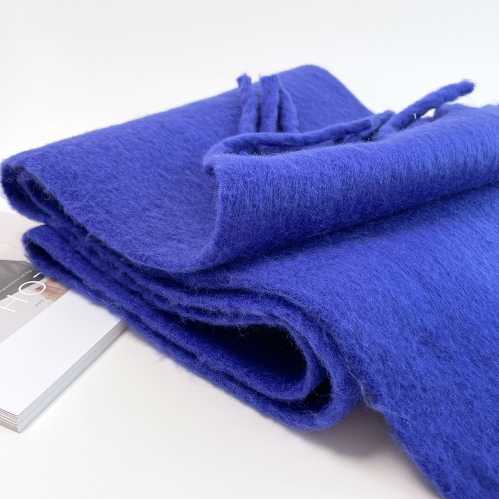 Solid color mohair scarf, sweet potato best-selling warm mid-length scarf, winter shawl, scarf for outerwear, wholesale from Europe and America pic 48