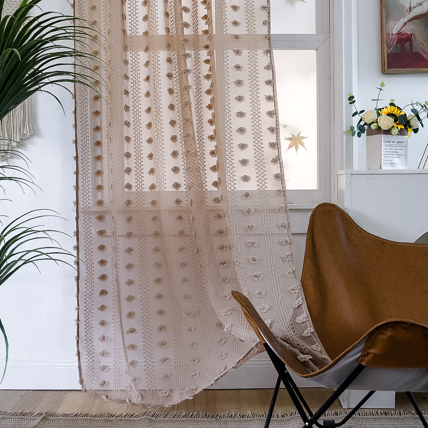 Cross-border best-selling Instagram influencer finished yellow niche light and thin window screen for living rooms and bedrooms. Manufacturer pic 79