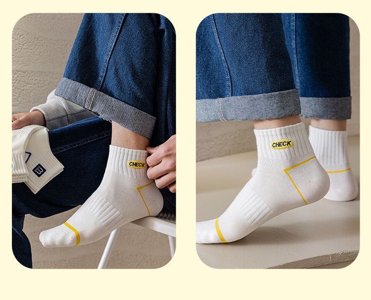 新款简约刺绣英文字母袜2023新品袜子舒适薄款百搭休闲棉质袜批发详情15