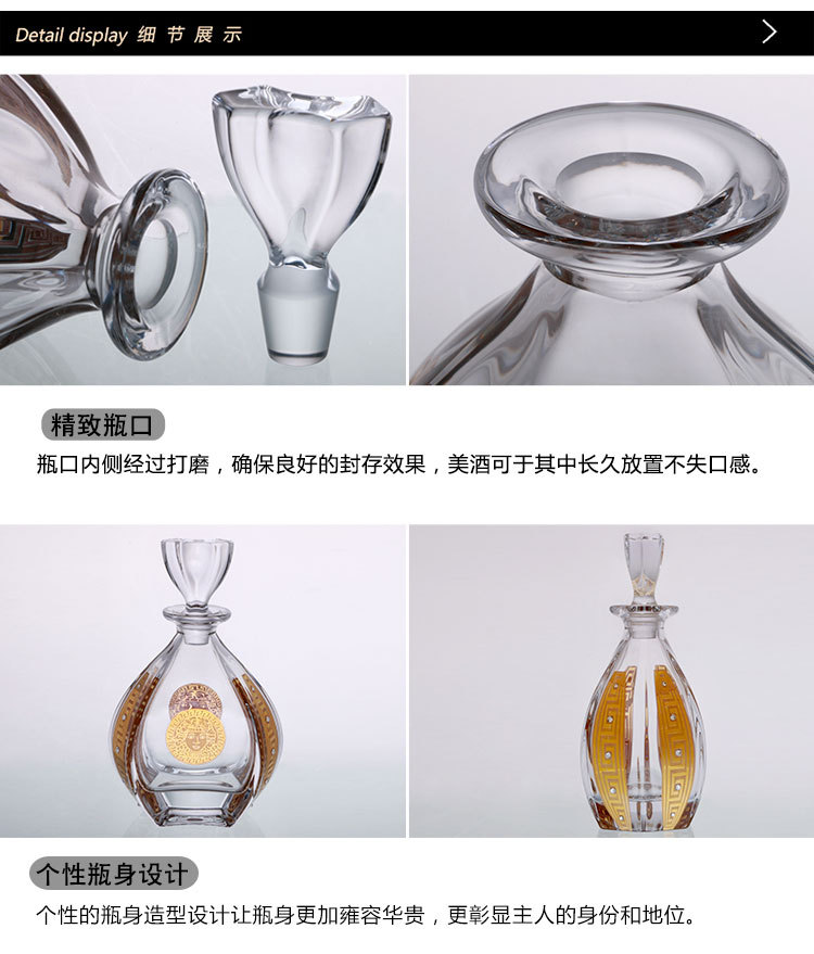 new style whisky brandy sets gold painted drinkware Whisky Painted Gold Set pic 14