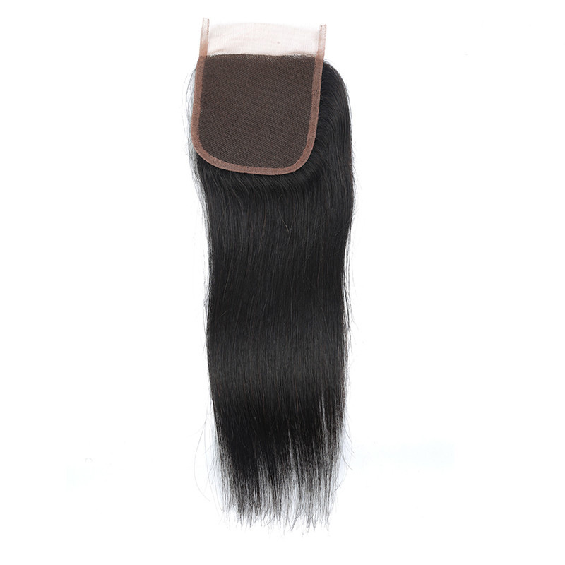 Wholesale of Straight hair extensions and wigs, pick a natural human hair strand Straight wave hair curtain pic 5