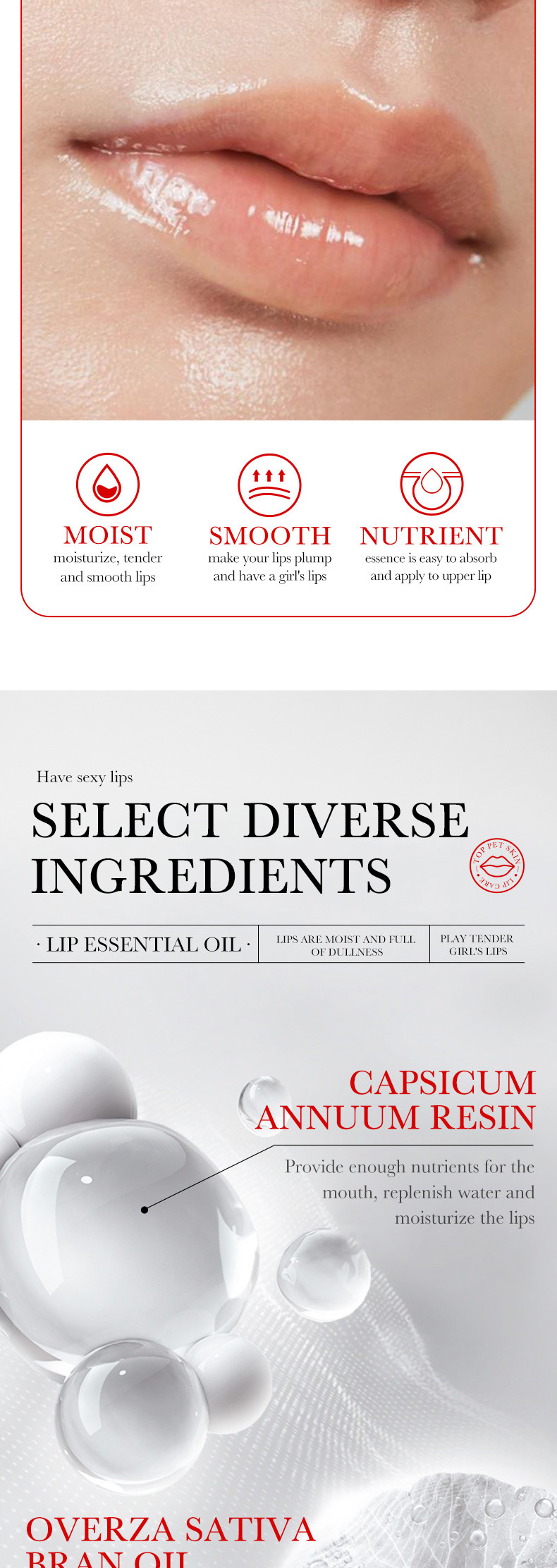 10ml Full English Lip Care Essence Oil SADOER Moisturizing and Hydrating Essential Oil Cross-border export pic 6