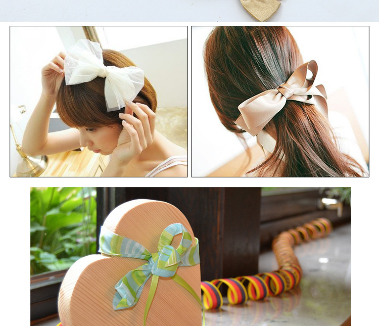 Pearl swallowtail bow wedding candy box packaging bow, professional hand-knitted woven ribbon bow headwear pic 5