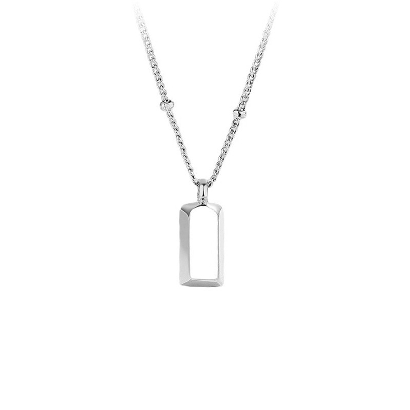 S925 sterling silver Instant Wealth Small gold Bar necklace for women, new light luxury, niche and versatile collarbone chain, wealth-attracting small gold brick pendant pic 58