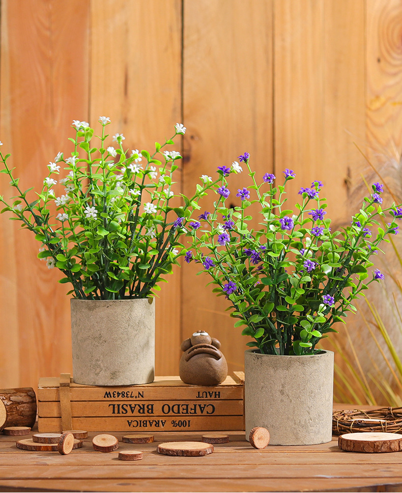 Wholesale artificial plant bonsai, home living room decorative items, fresh and simple potted flowers, artificial flower sets, artificial potted plants pic 10