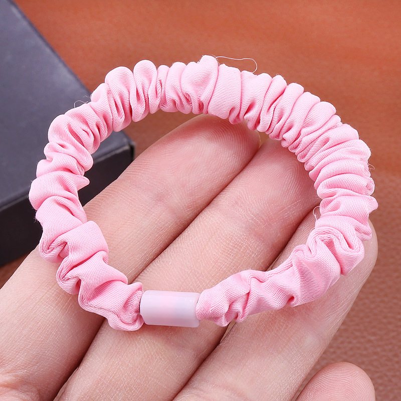 Korean-style chiffon small intestine hair tie, hair tie, pleated hair tie, leather band hair tie, simple and highly elastic hair accessory pic 9