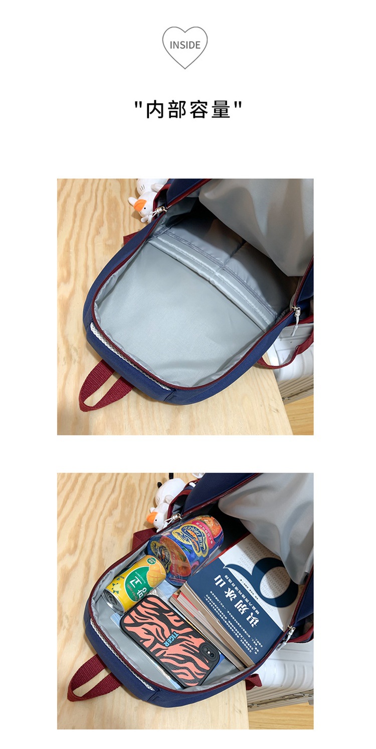 2023 fashionable student backpack, Japanese style Instagram simple Korean version backpack for junior high school, senior high school and college students pic 57