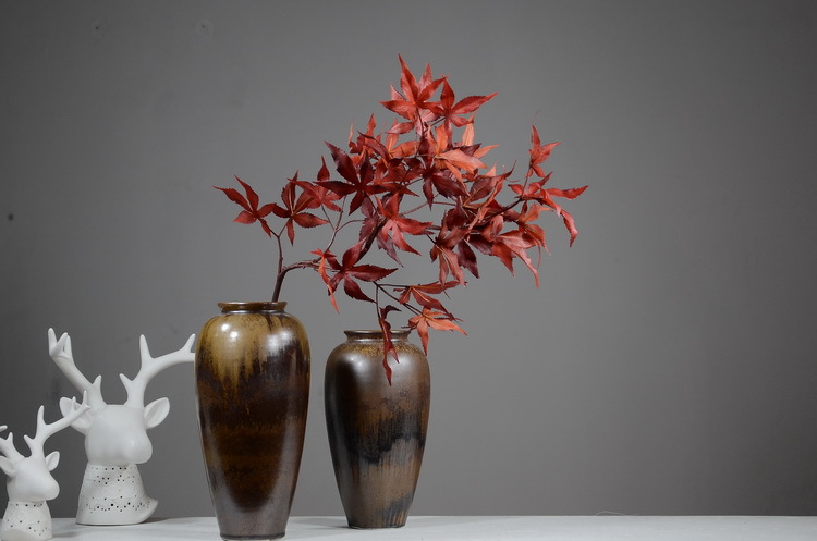 Factory wholesale of artificial flowers, direct sales from the manufacturer, wholesale of artificial green plants, home decoration flowers, red artificial leaves, artificial maple leaves pic 9