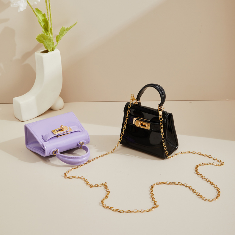 糖果小包小方块PVC芭比果冻包时尚百搭晚宴包耐脏易洗女手提包链条斜挎包详情23