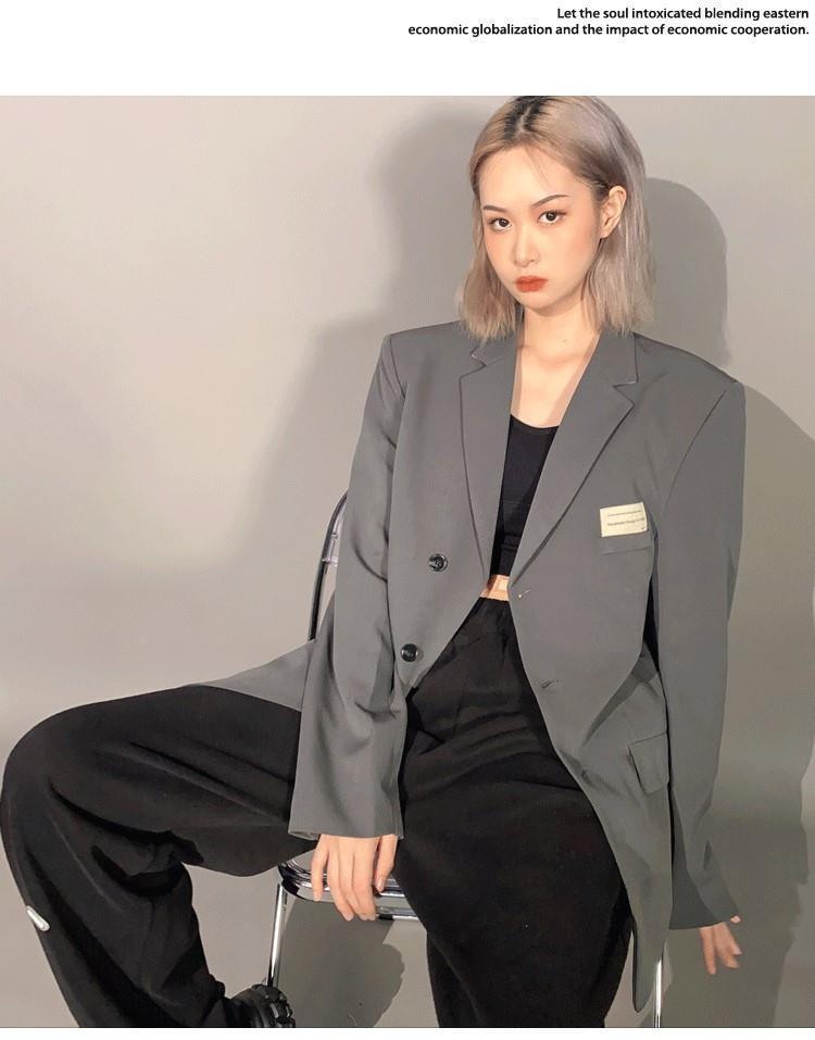 2022秋季新款西装外套女上衣时尚设计感韩版oversize休闲西服宽松详情10