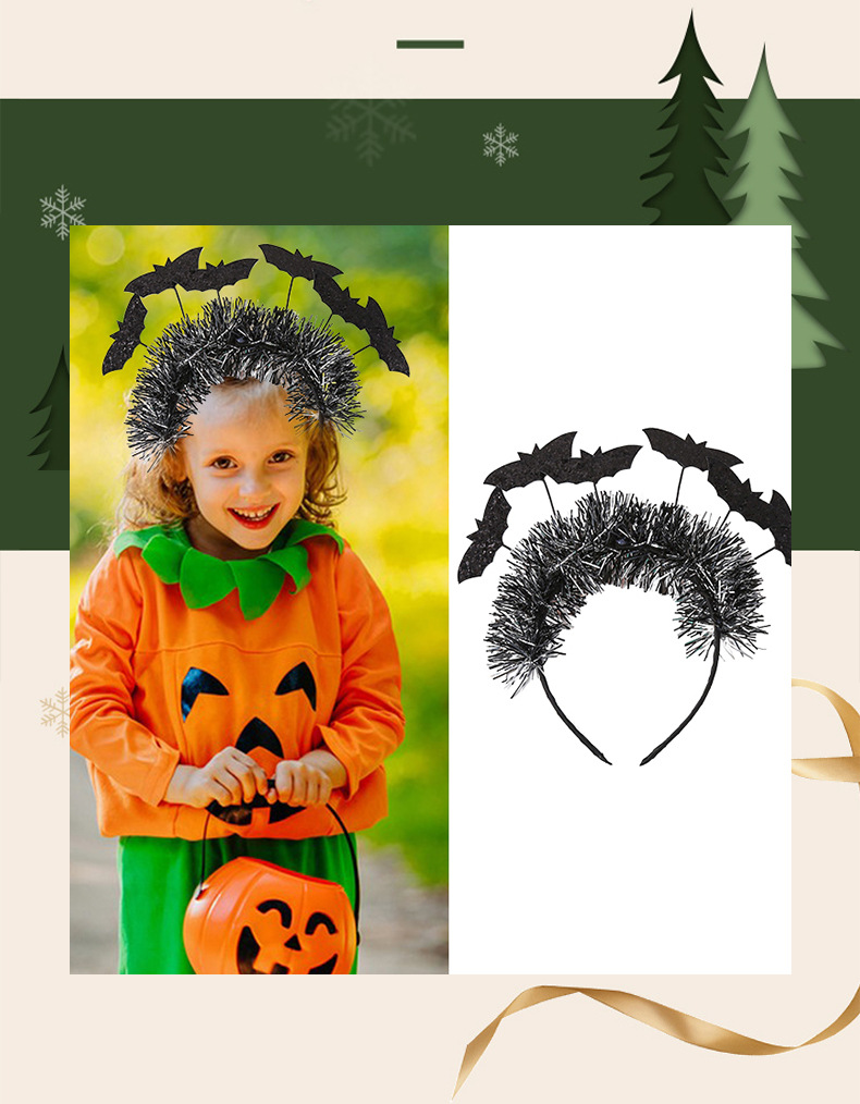 2024新款跨境发饰 万圣节恶魔幽灵南瓜发箍 派对头扣聚会表演头箍 其他分类精选详情3