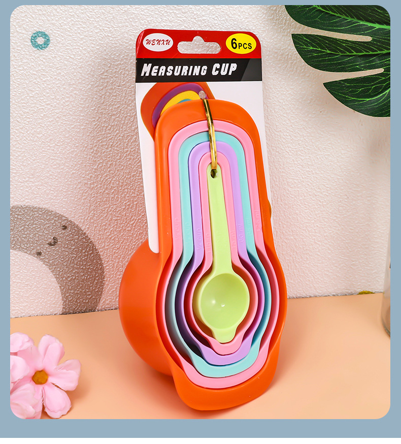 Shangdong 6-piece color measuring spoon set, thickened measuring spoon, baking tools, seasoning spoon, coffee spoon, double-scale spoon pic 7