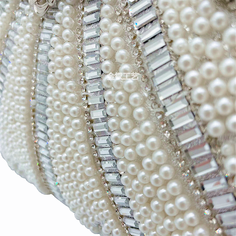 新款珍珠包晚宴礼服宴会年会可用文艺公主包大容量技师包金银可做详情4