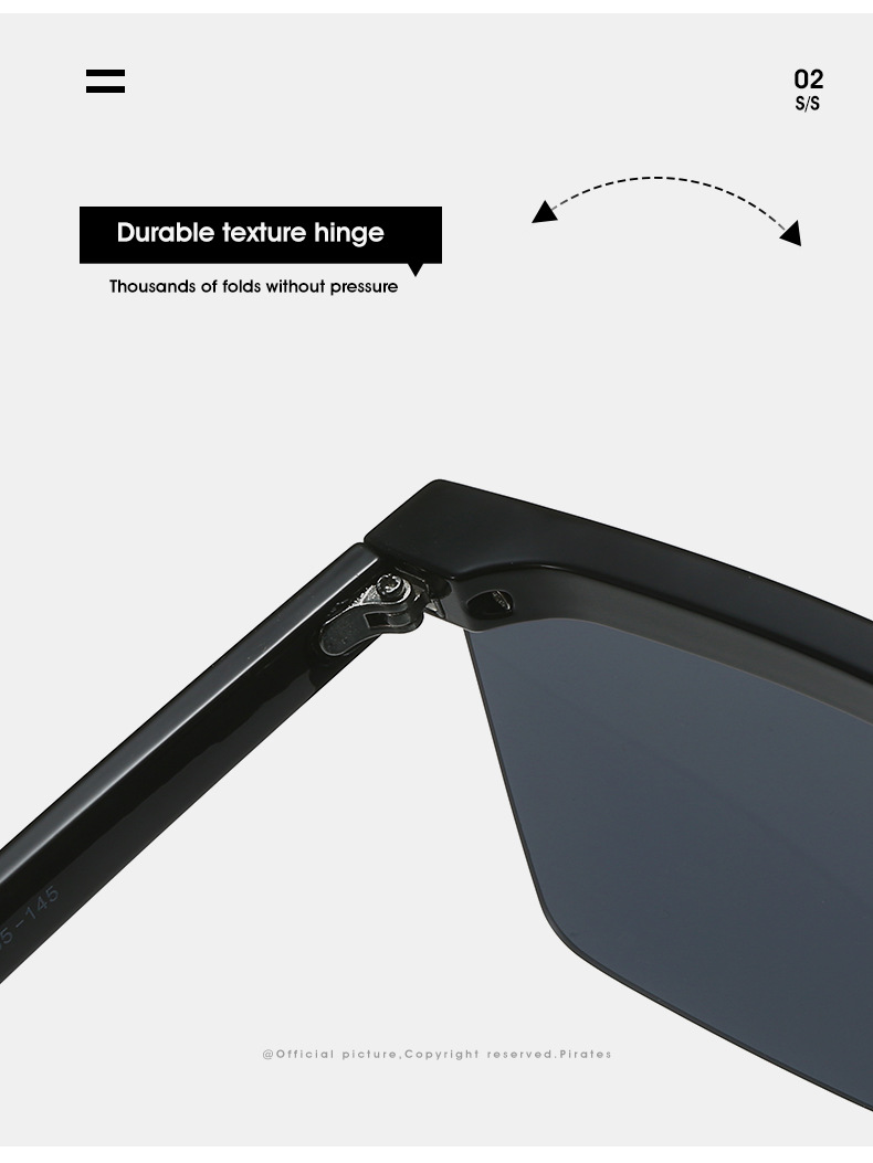 2023跨境新款太阳镜 个性半框百搭精致眼镜男 网红同款大框墨镜女详情15