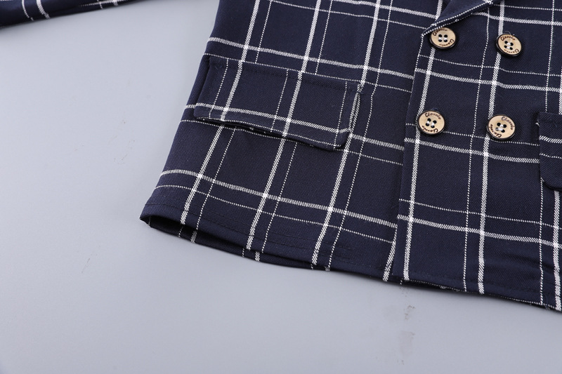 韩版宝宝长袖西装三件套2024秋季新款儿童开学装男童表演礼服套装详情9