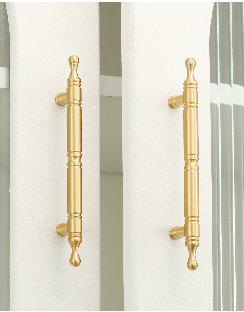 批发柜门拉手法式轻奢衣柜抽屉门把手美式黄铜柜子橱柜餐边柜拉手详情21