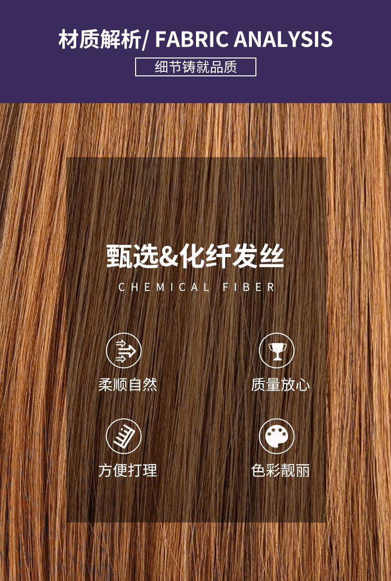 跨境电商假发齐刘海短款波波头欧美女假发化纤机制高温丝假发头套详情2