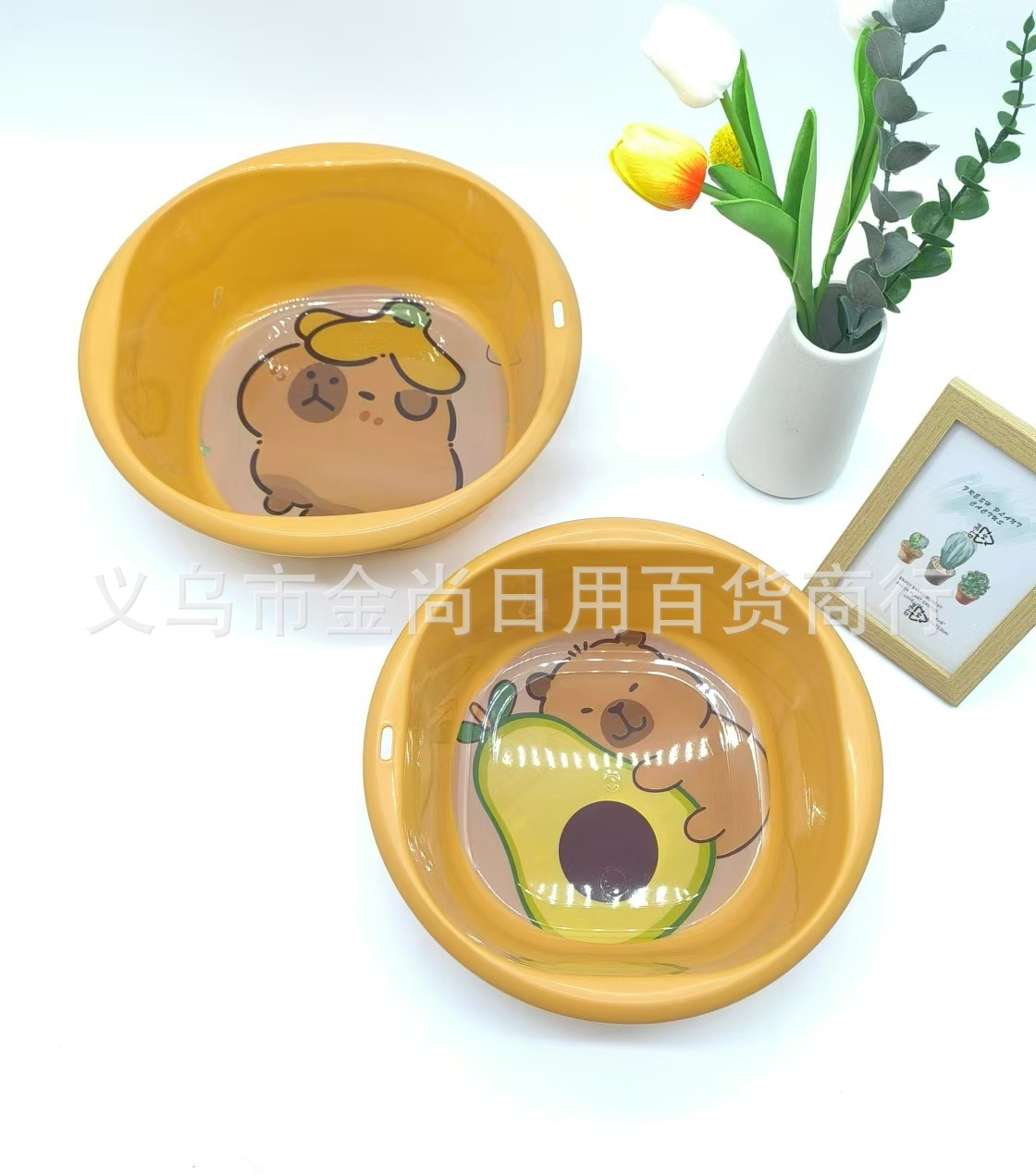 家用卡皮巴拉脸盆儿童洗脸专用盆家用洗漱卡通洗脸盆可爱卡通脸盆详情6