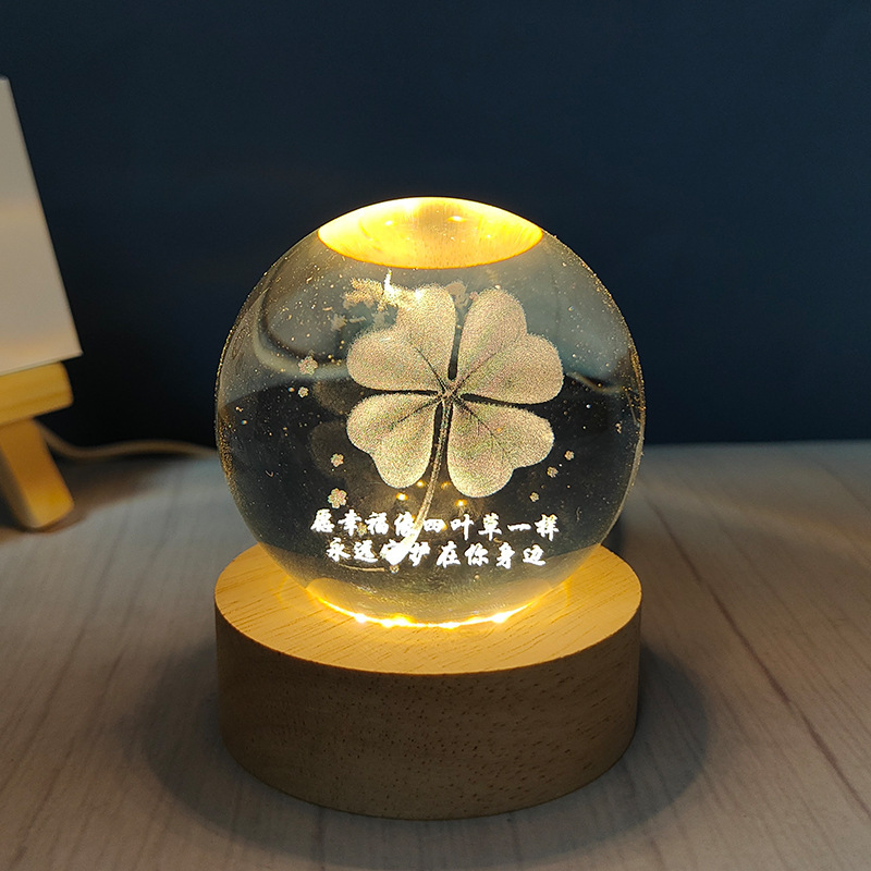 3D inlaid luminous crystal ball decorative item pic 10