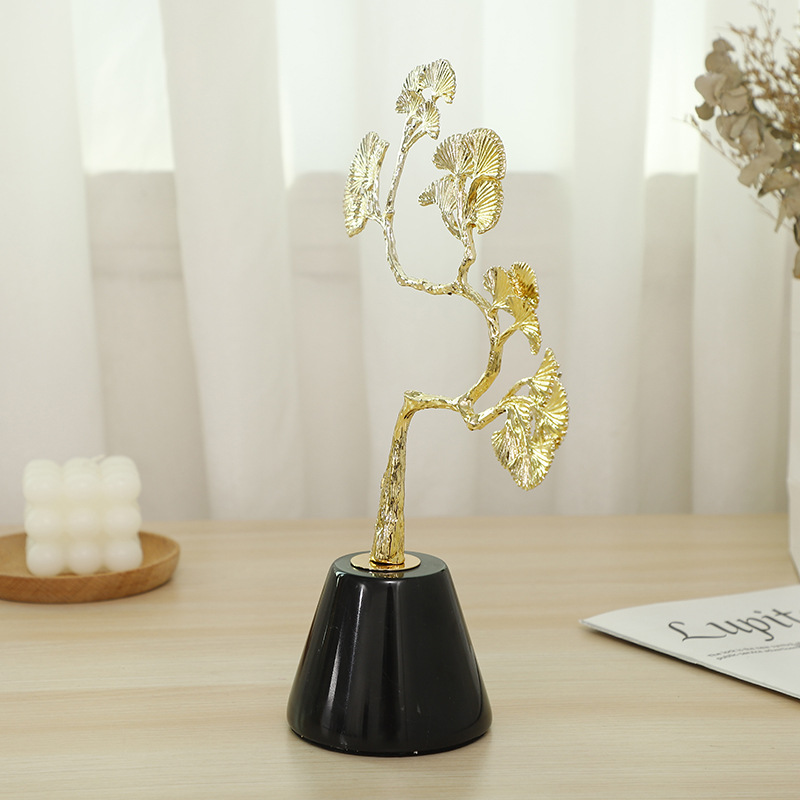 New metal handicrafts, fashionable, creative and poetic ginkgo tree ornaments, for office, living room and home decoration pic 5