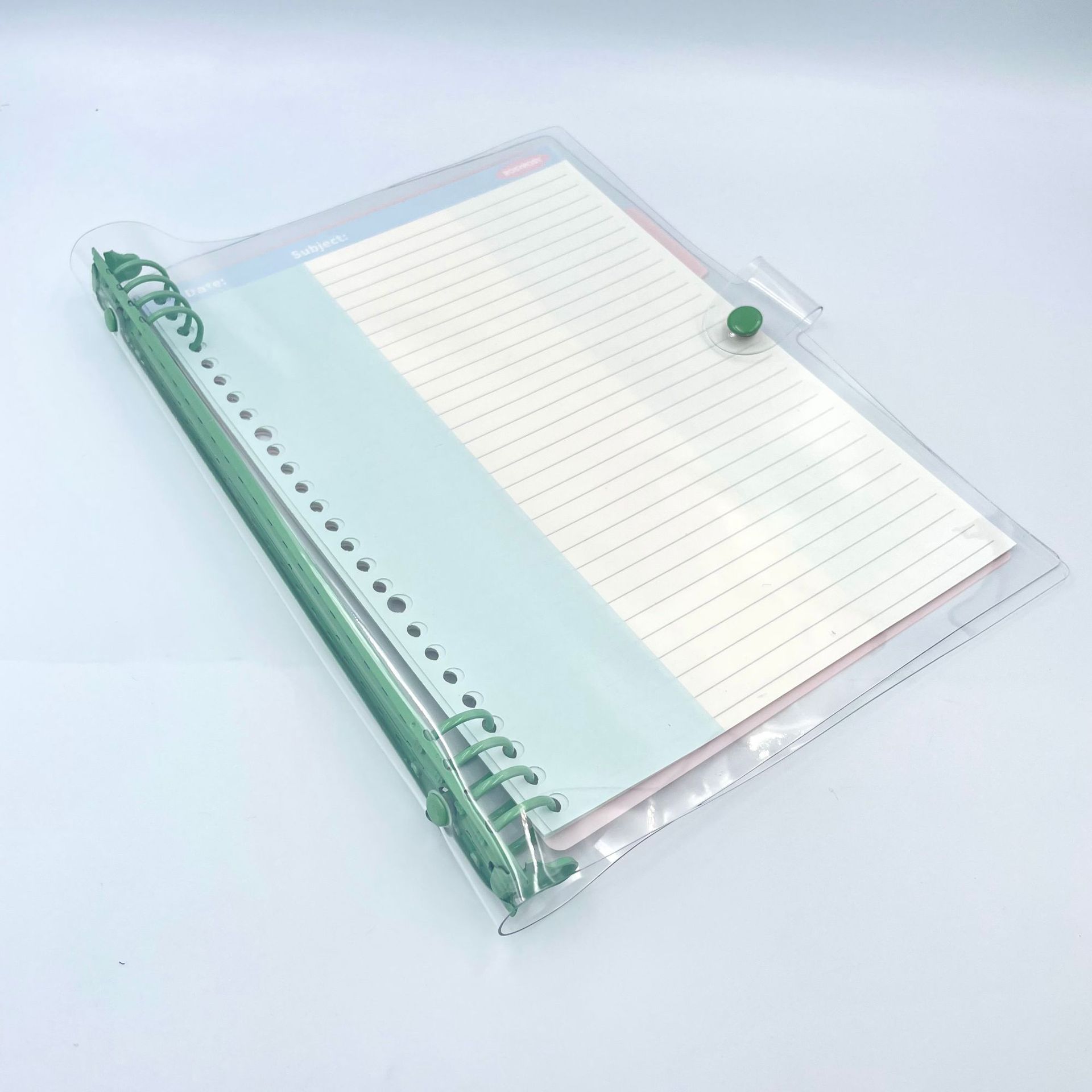 مجلد PVC الشفاف B5 مجلد يدوي بثمانية مجلدات بالألوان من مجلد اليد pic 9