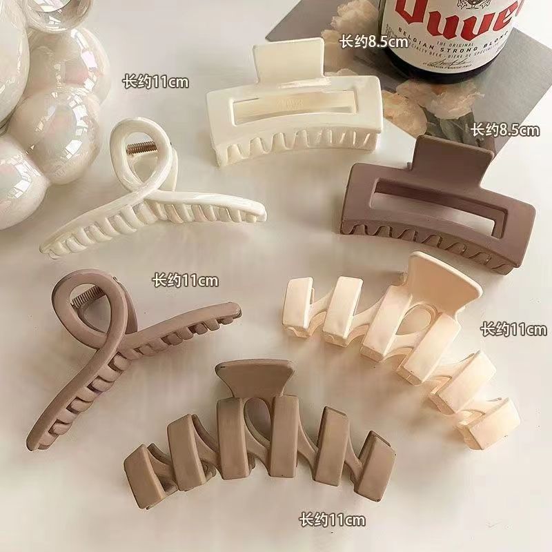 ins简约高级感鲨鱼夹抓夹毛毛夹子磨砂毛绒义乌厂家方形详情5