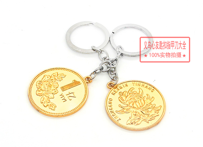 Yuan Shikai silver dollar keychain pendant, a silver coin from the third year of the Republic of China, a collection commemorative coin pendant from the ocean, a novel small gift pic 24