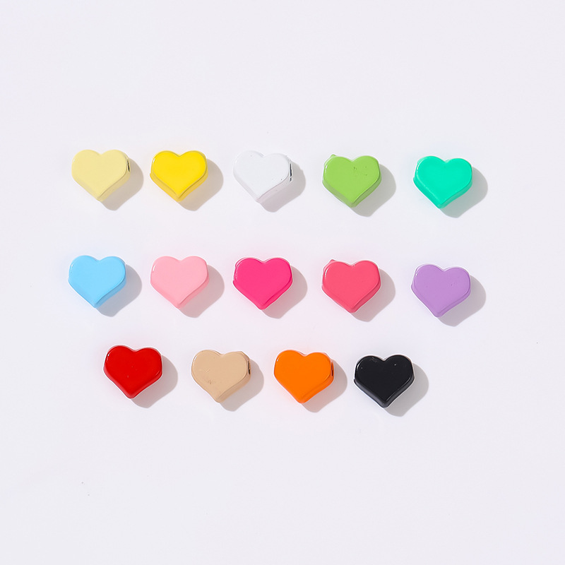 New cross-border trade product: Macaron-colored heart-shaped heart 7mm DIY hair tie and hair band, a fresh and cute heart-shaped accessory pic 4