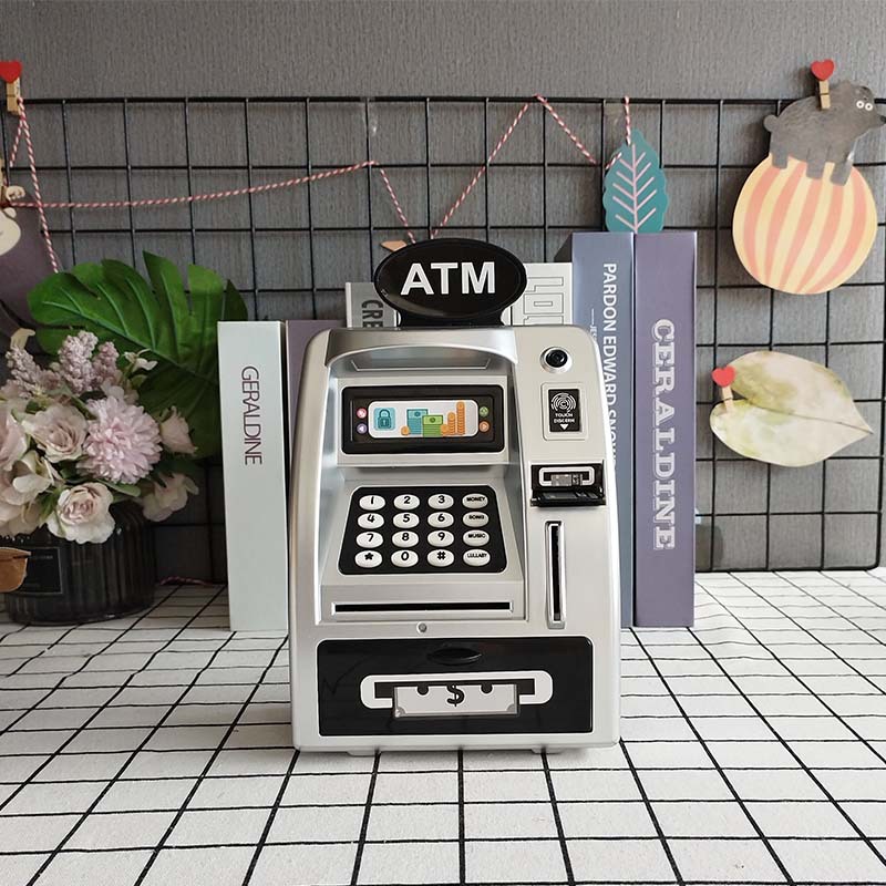 新款英文存钱罐创意儿童迷你保险柜卡通密码卷币储蓄罐详情4