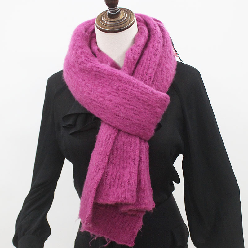 韩版ins风针织围巾拉毛围巾时尚简约韩系围脖详情8