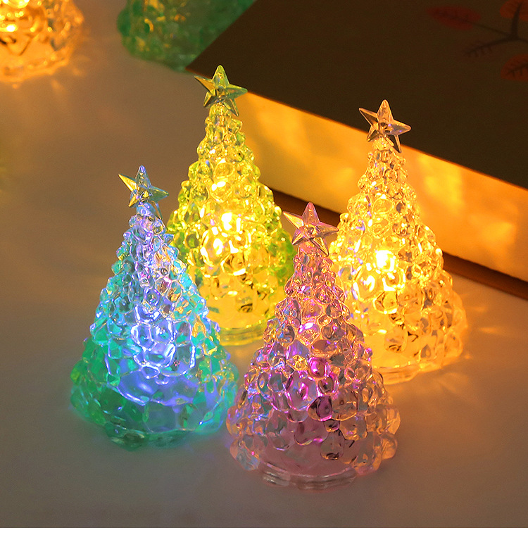 Cross-border Christmas decorations, Christmas trees, Christmas Eve gifts, led candle lights, table ornaments, crystal night lights pic 9