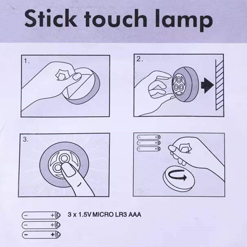 Three-thirds light, touch light, pat light, LED car, household emergency wall light, cabinet, wardrobe, night light, lighting fixtures pic 3