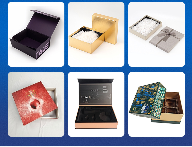 Customized small-batch gift packaging boxes for manufacturers, including tea, jewelry, top and bottom LIDS, magnetic flip covers, and book-shaped boxes pic 27