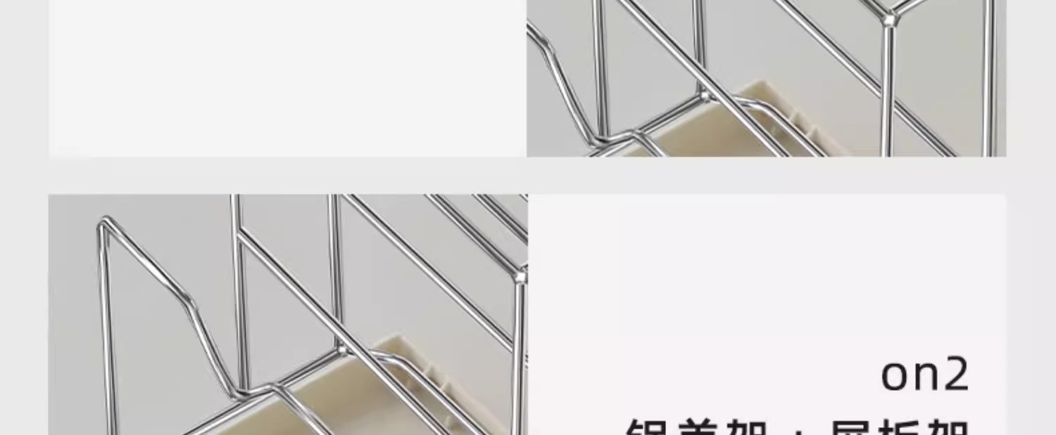 Life Manifesto: Stainless steel knife rack, Kitchen knife storage rack, Household thickened cutting board rack, integrated draining cutting board rack pic 15