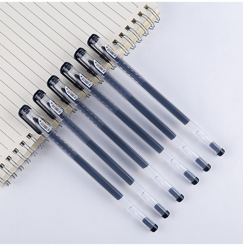 乐炫速干中性笔学生考试专用黑色大容量0.4mm全针管巨能写刷题笔YL002-LX1020详情9