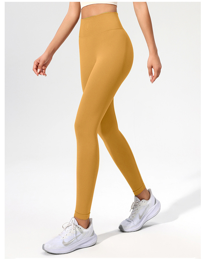 Ruxi European and American fitness pants, no embarrassing lines, nude feel sports tight pants, high-waisted peach lifting buttocks lulu yoga pants for women pic 21