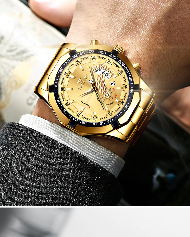 Fenzun waterproof non-mechanical watch, large dial watch, super large new calendar cross-border Shopee watch, creative technology pic 8