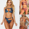 The 2020 new three-piece set of sexy printed bikini swimsuits for large-sized export from Africa, Europe and America pic 40