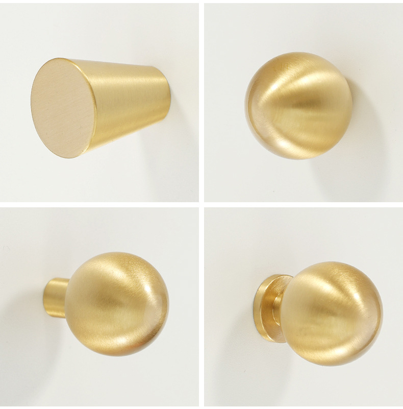 批发柜门拉手法式轻奢衣柜抽屉门把手美式黄铜柜子橱柜餐边柜拉手详情7