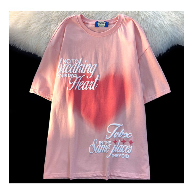 27695特价（200克精梳紧密）抖音质量短袖T恤_粉色