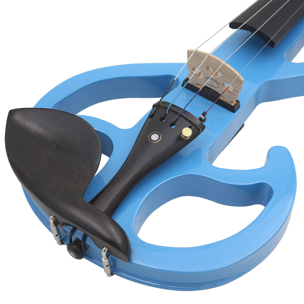 Factory direct sales of IRIN blue electro-acoustic violin 4/4 adult beginners learn to play professional electronic violin instruments pic 11