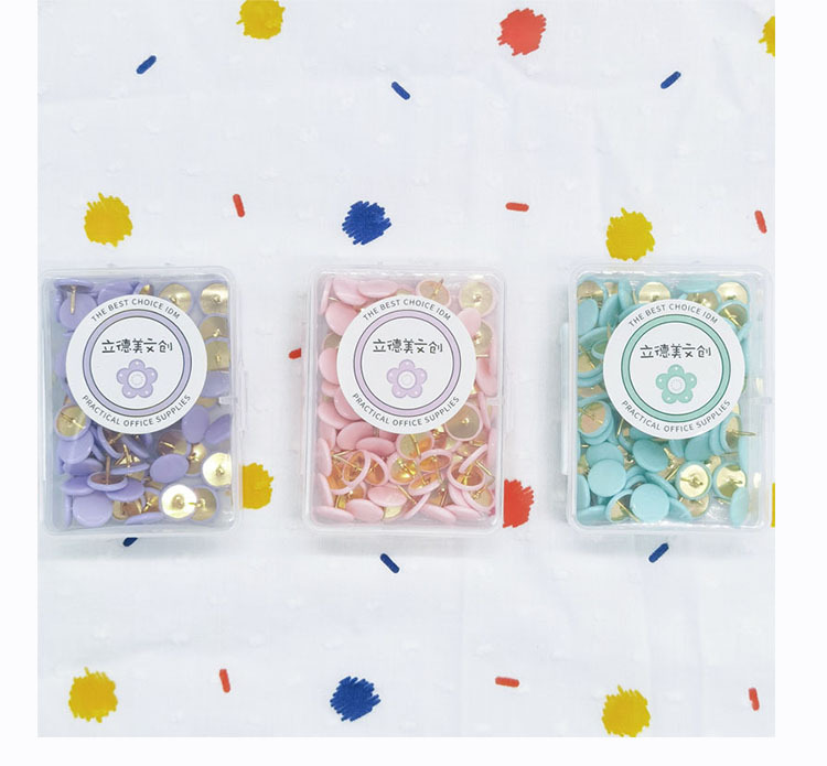 Lidemei Cultural and Creative Fresh Macaron Office Supplies Small Box, Long Tail clip, stapler, Paperclip binding set pic 32