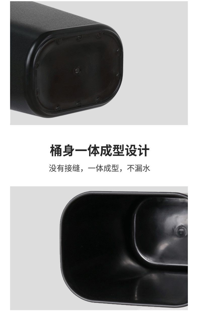 垃圾桶酒店客房家用马桶纸篓方形桶办公室耐用阻燃夹缝卫生间商用详情13