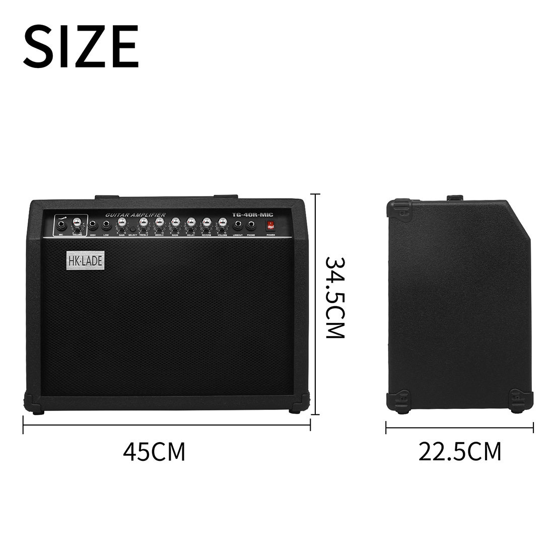 Wholesale HK·LADE electric guitar speakers, 40W guitar speakers, electric bass speakers, outdoor performance portable speakers pic 3